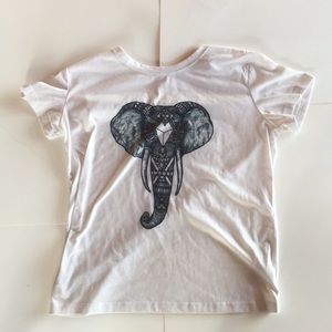 CUTE WHITE ELEPHANT T-SHIRT